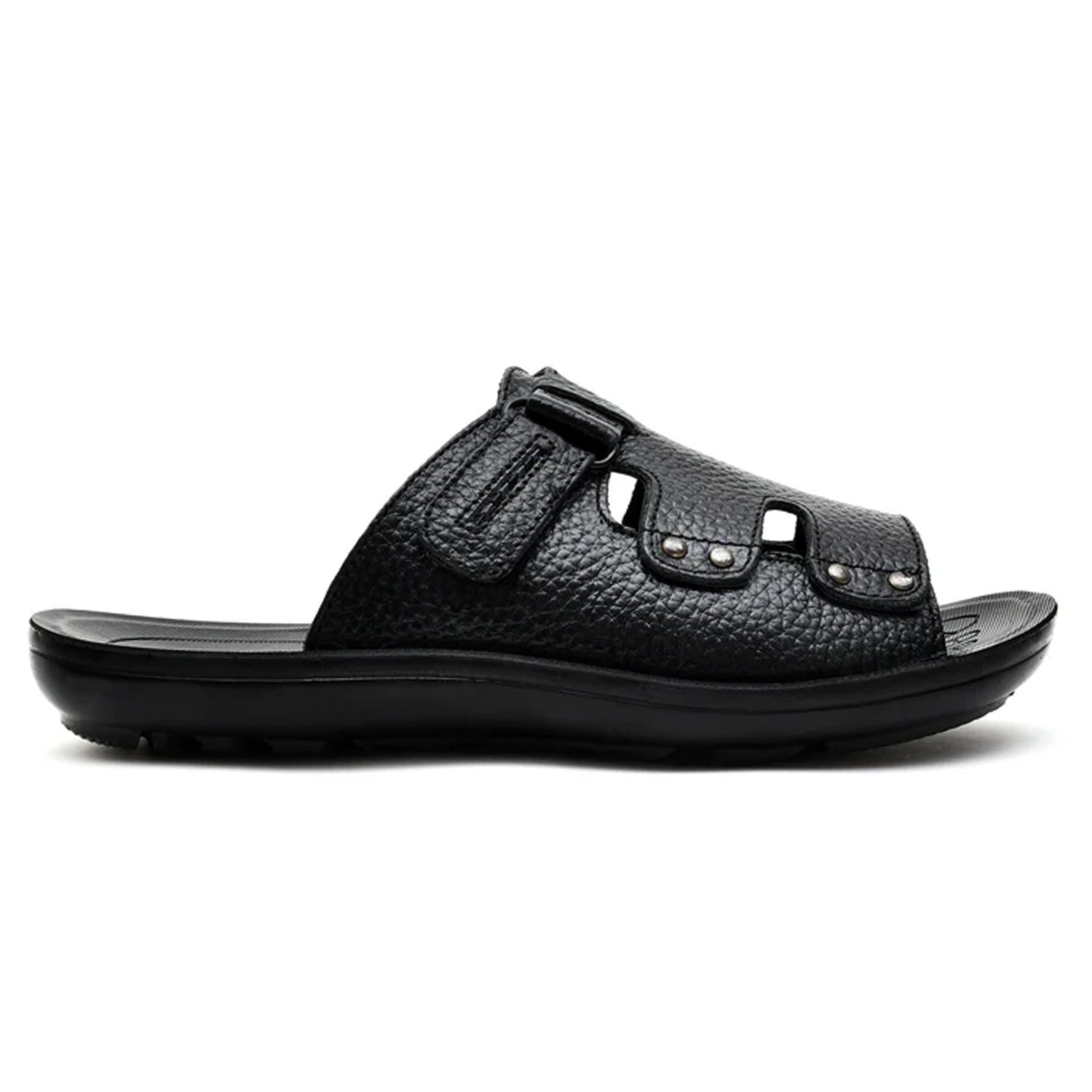LEATHER SLIPPER - SP- 317 BLACK