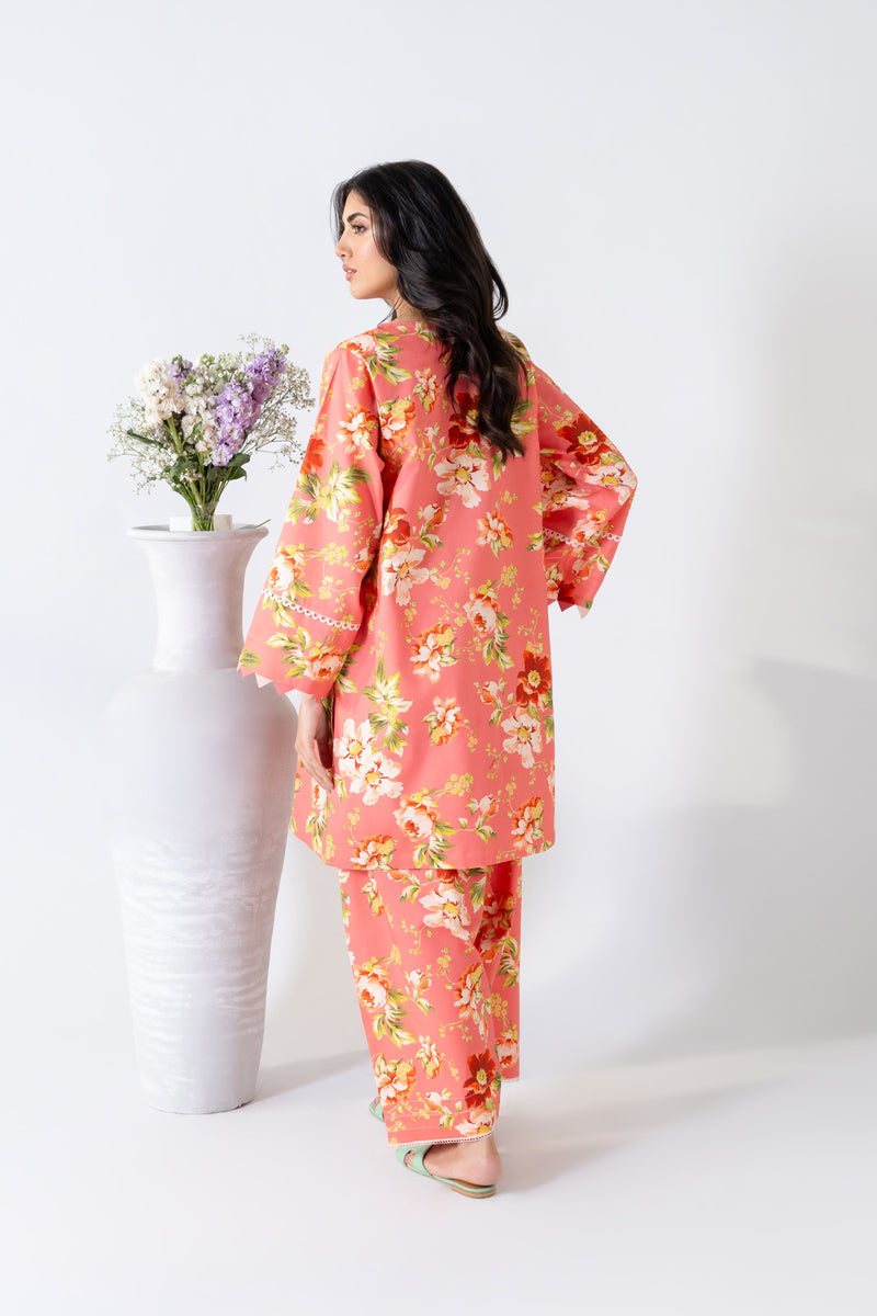 2 PIECE - PRINTED LAWN SUIT - MASHQ