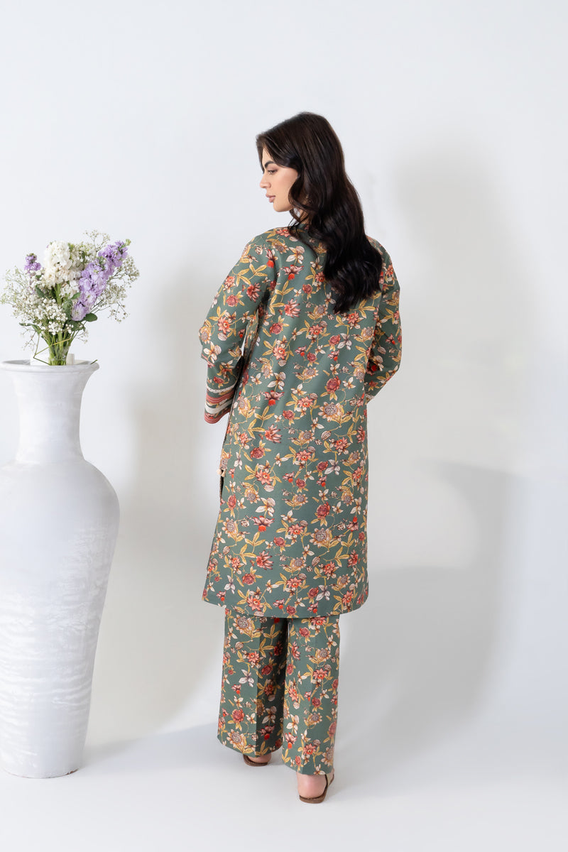 2 PIECE - PRINTED LAWN SUIT - DAISY