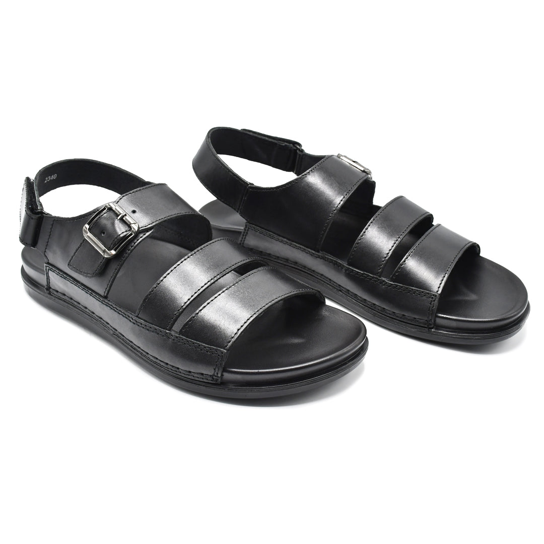 LEATHER SANDAL - AR-108 BLACK