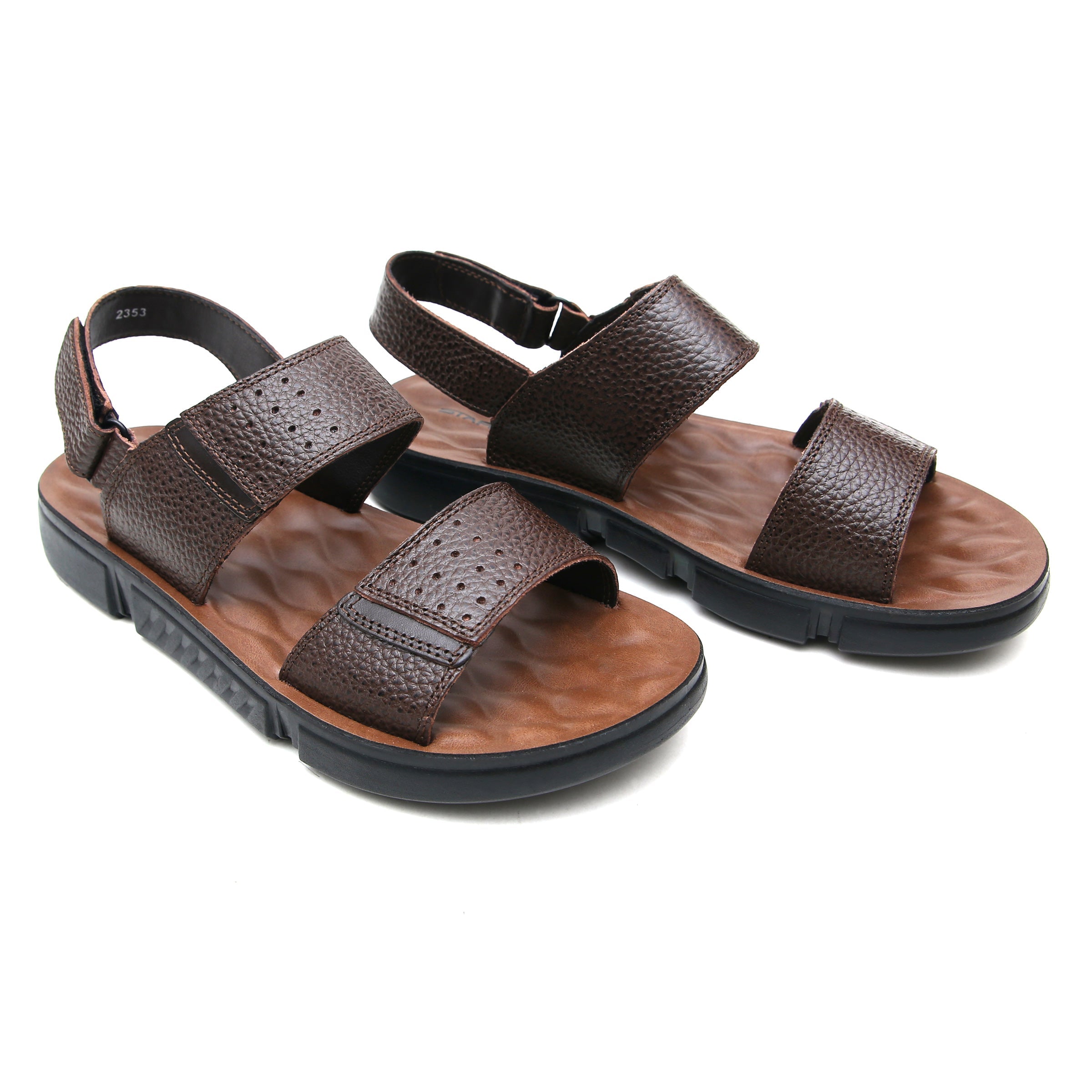 LEATHER SANDAL - SPT-1206 BROWN