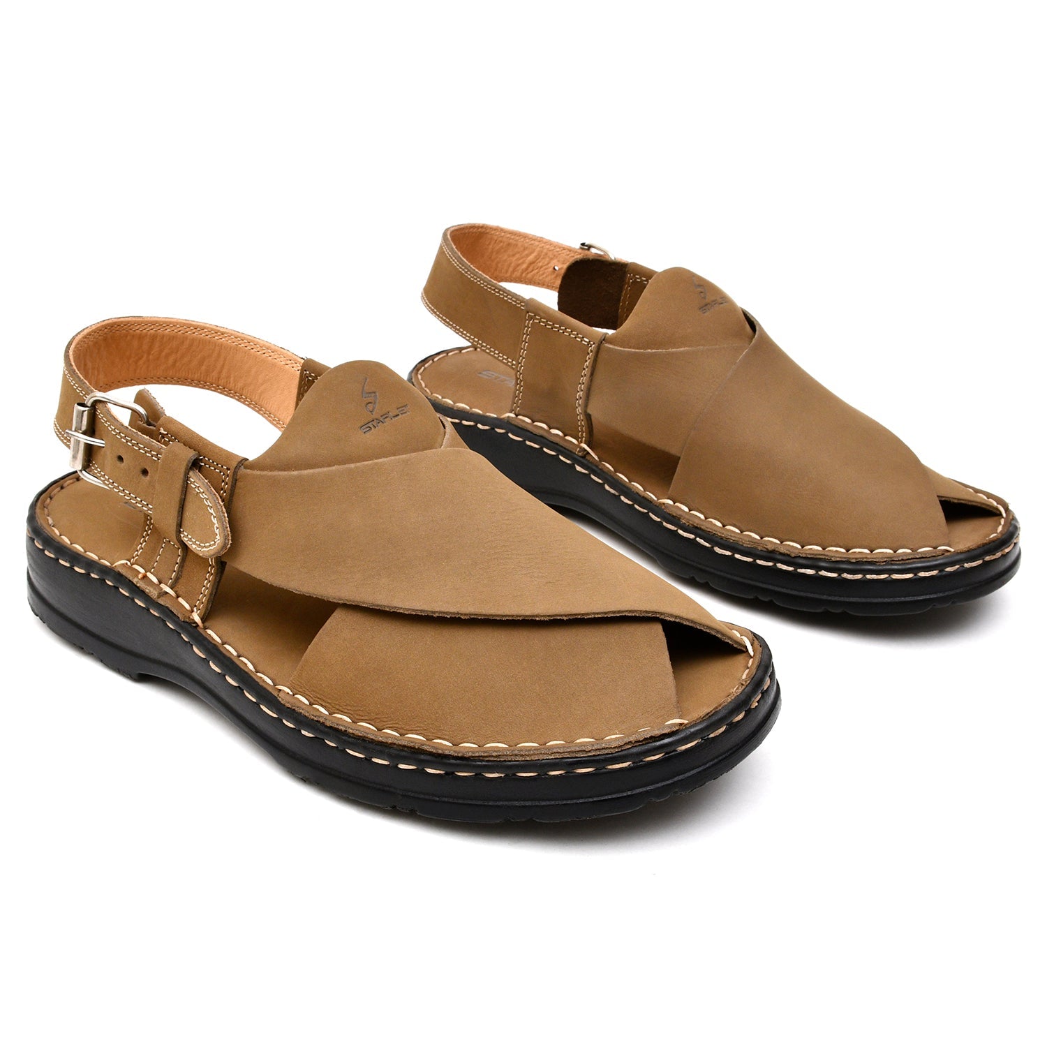 LEATHER PESHAWARI  CHAPPAL - 4006 FAWN