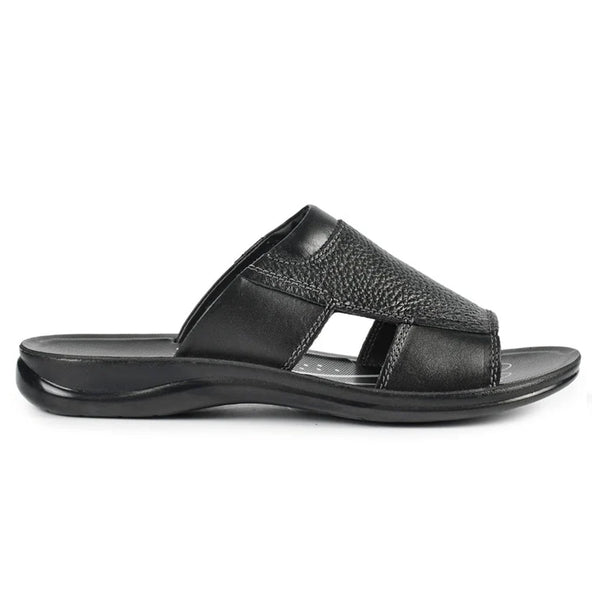 LEATHER SLIPPER - RF-175 BLACK