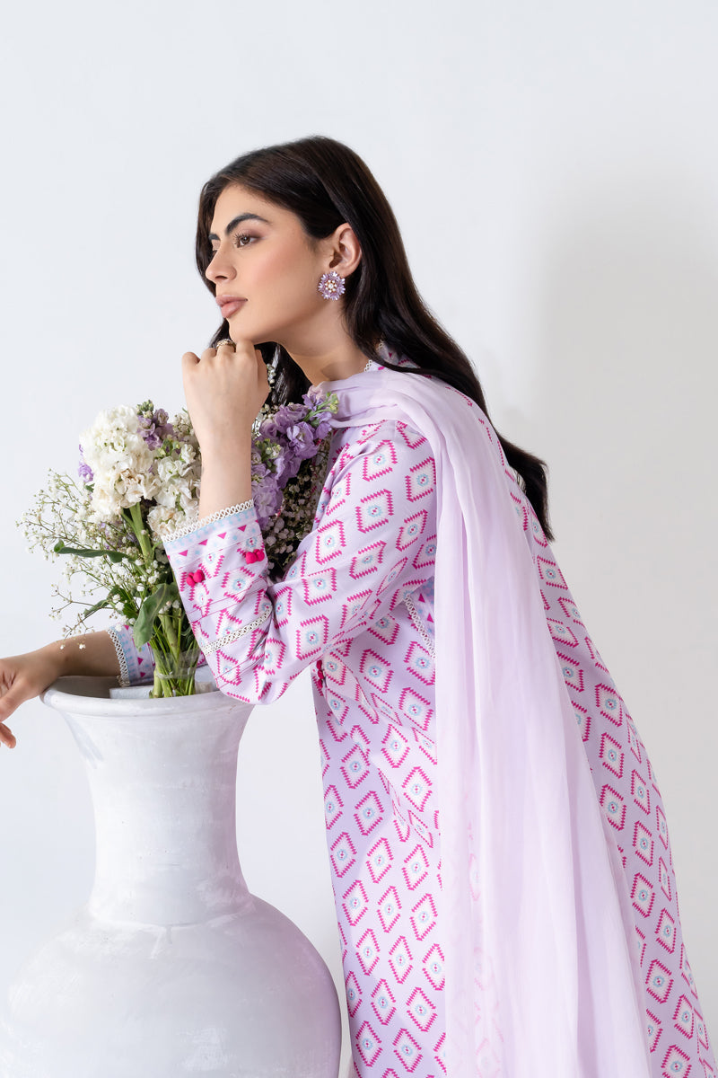 2 PIECE - PRINTED LAWN SUIT - MOTIYA