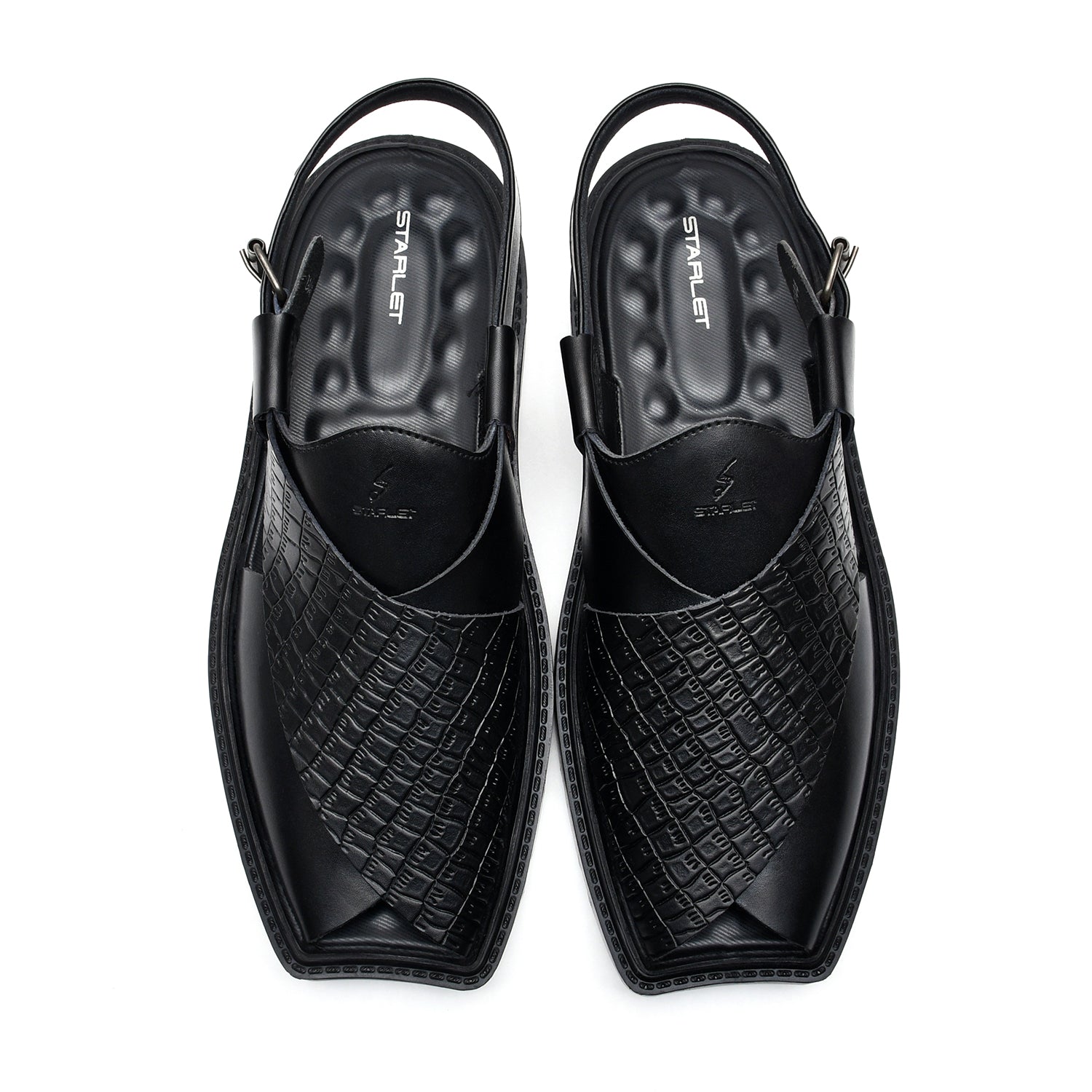 LEATHER PESHAWARI  CHAPPAL - PAHARI-006 BLACK