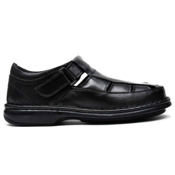 LEATHER SANDAL - 5050 BLACK