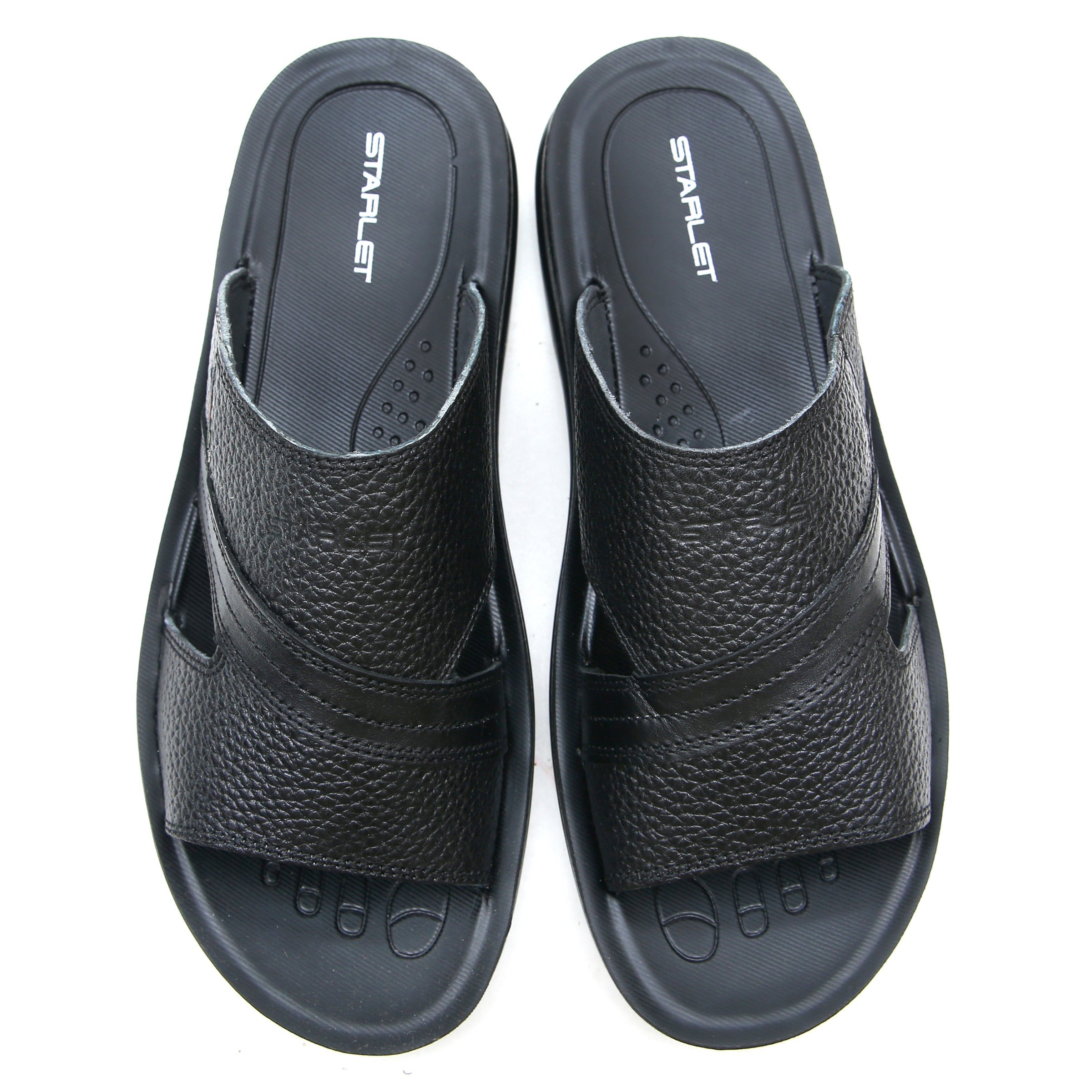 LEATHER SLIPPER - SP-323 BLACK