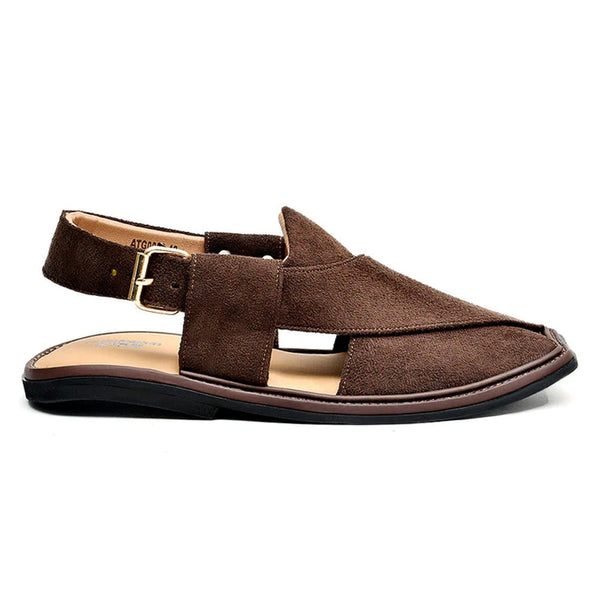LEATHER PESHAWARI CHAPPAL -  ATG0003 - BROWN FB