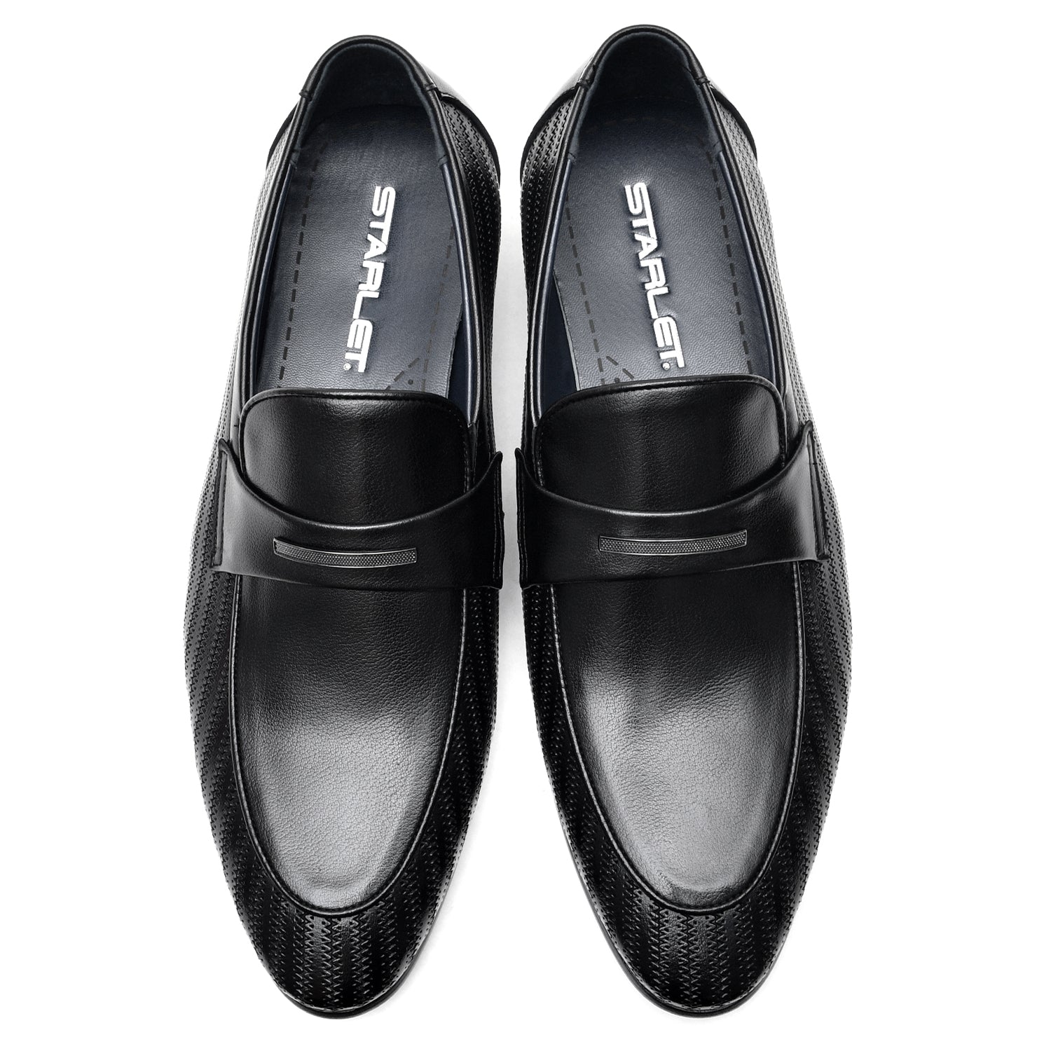 LEATHER SHOES - 7378-A4 BLACK