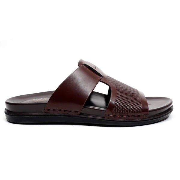 LEATHER SLIPPER - AR-021 BROWN