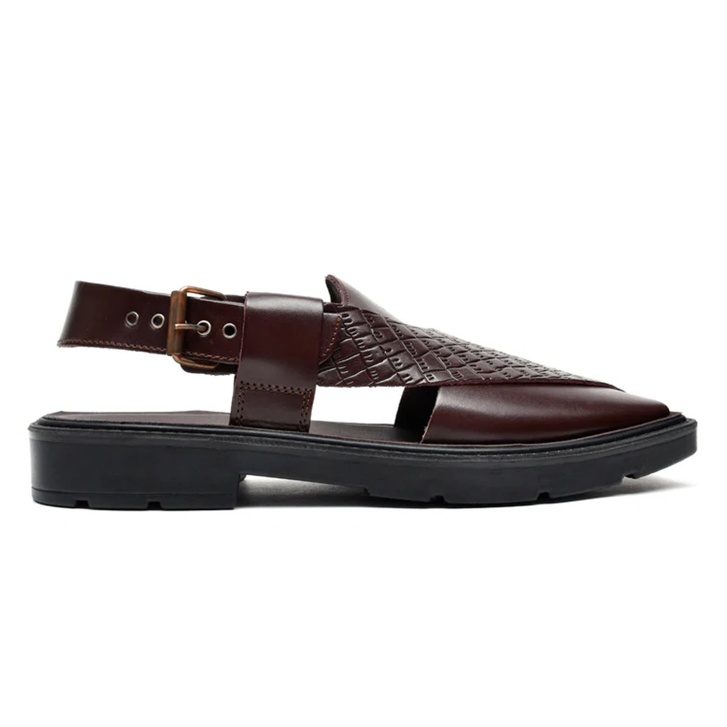 LEATHER PESHAWARI  CHAPPAL - PAHARI-006 BROWN