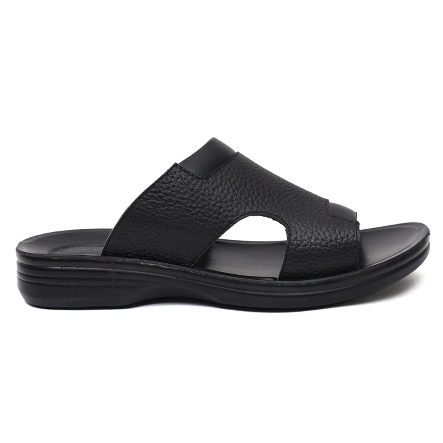 LEATHER SLIPPER - VO-632 BLACK