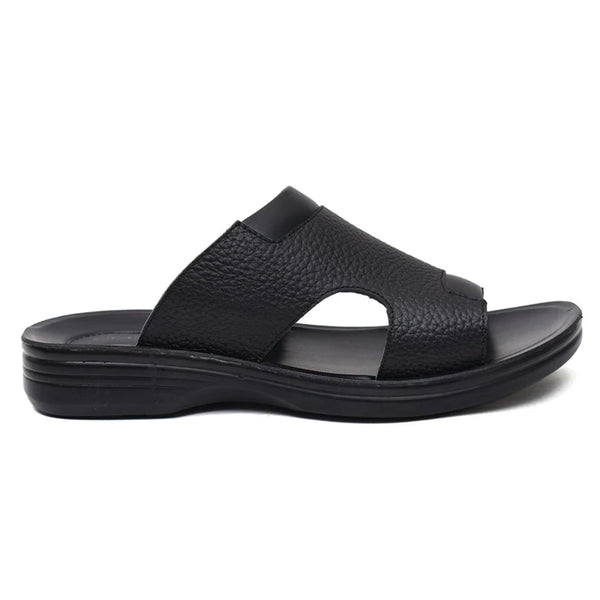 LEATHER SLIPPER - VO-632 BLACK