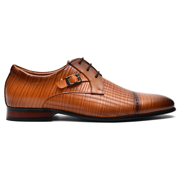 LEATHER SHOES - A1278-6 BROWN