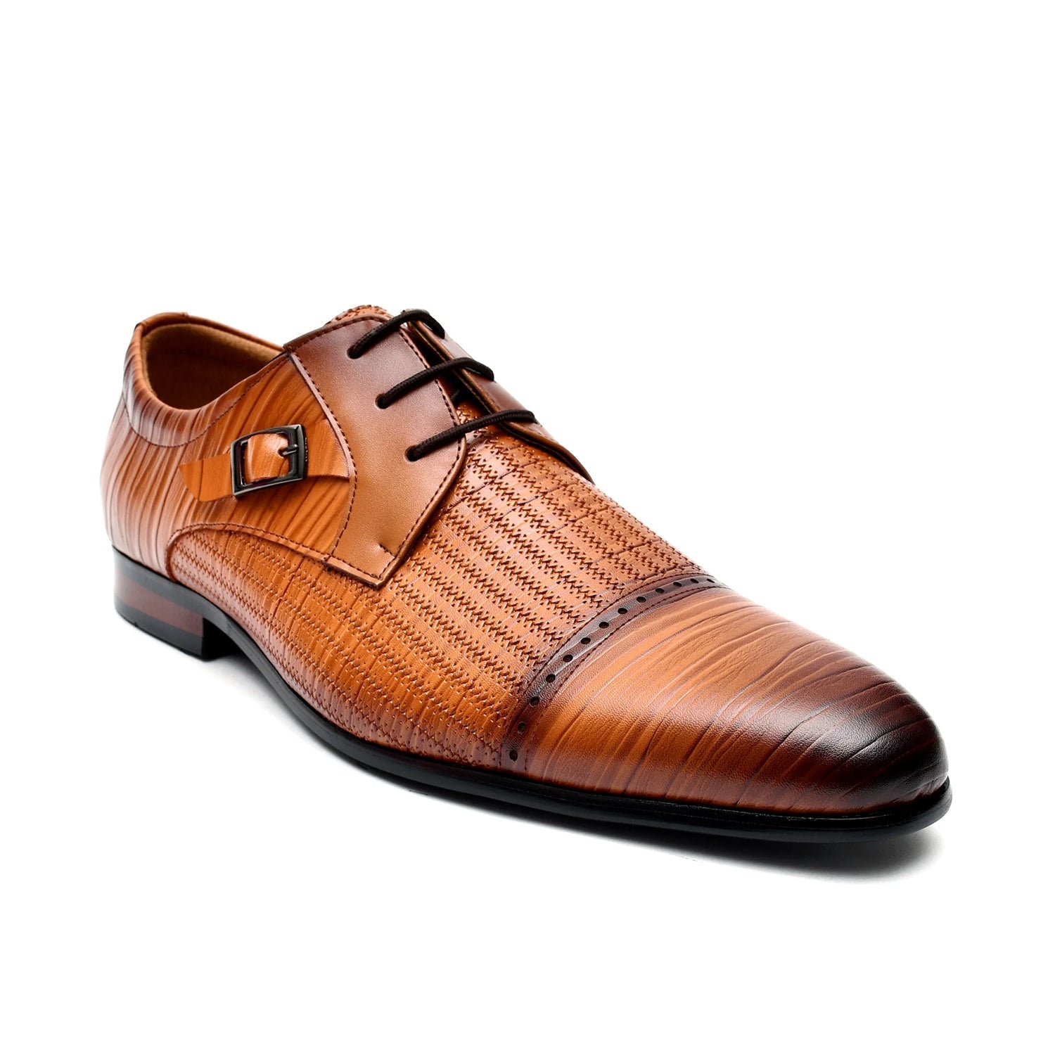 LEATHER SHOES - A1278-6 BROWN