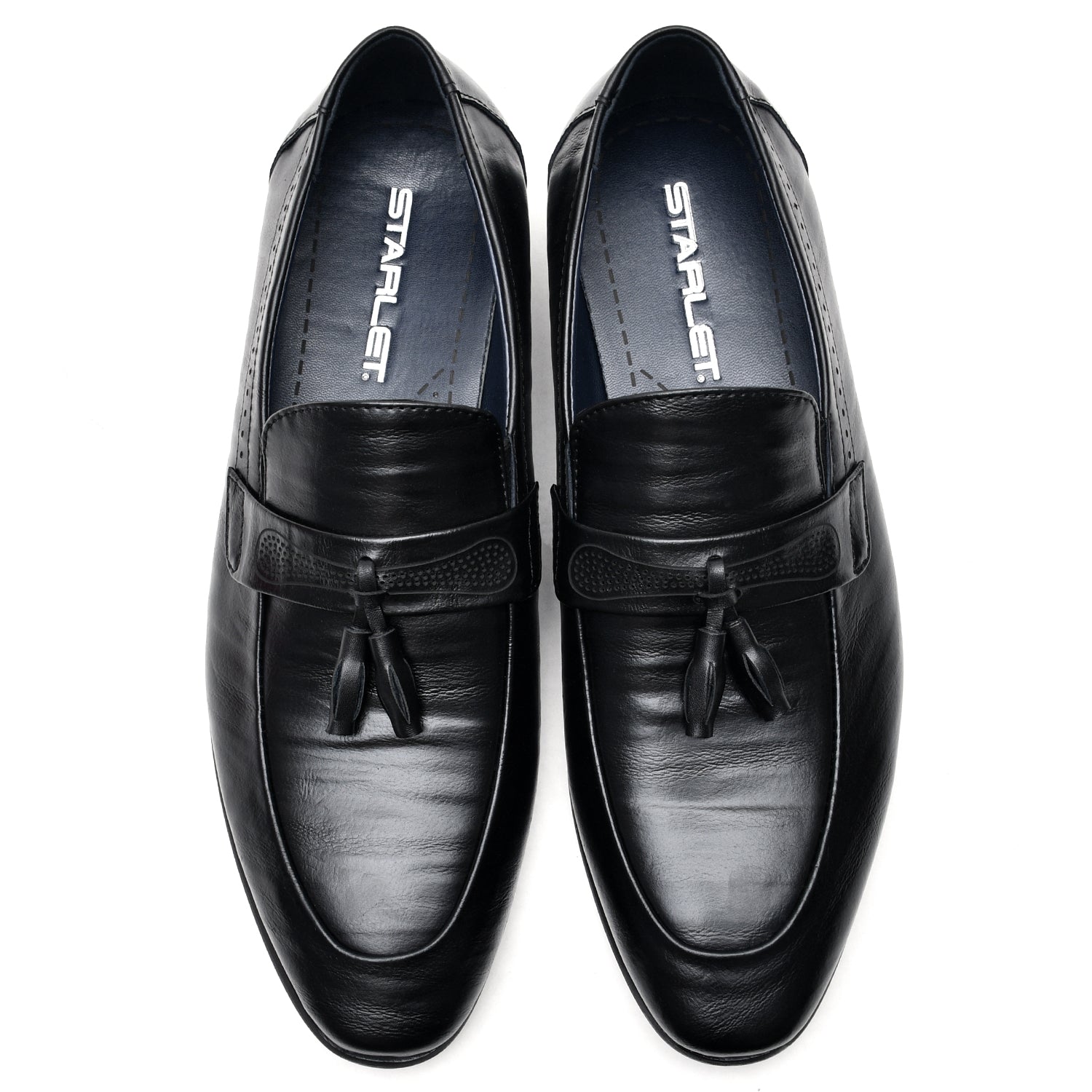 LEATHER SHOES - A9133-7A BLACK