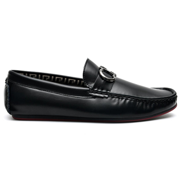 LEATHER SHOES - AB-21821A BLACK