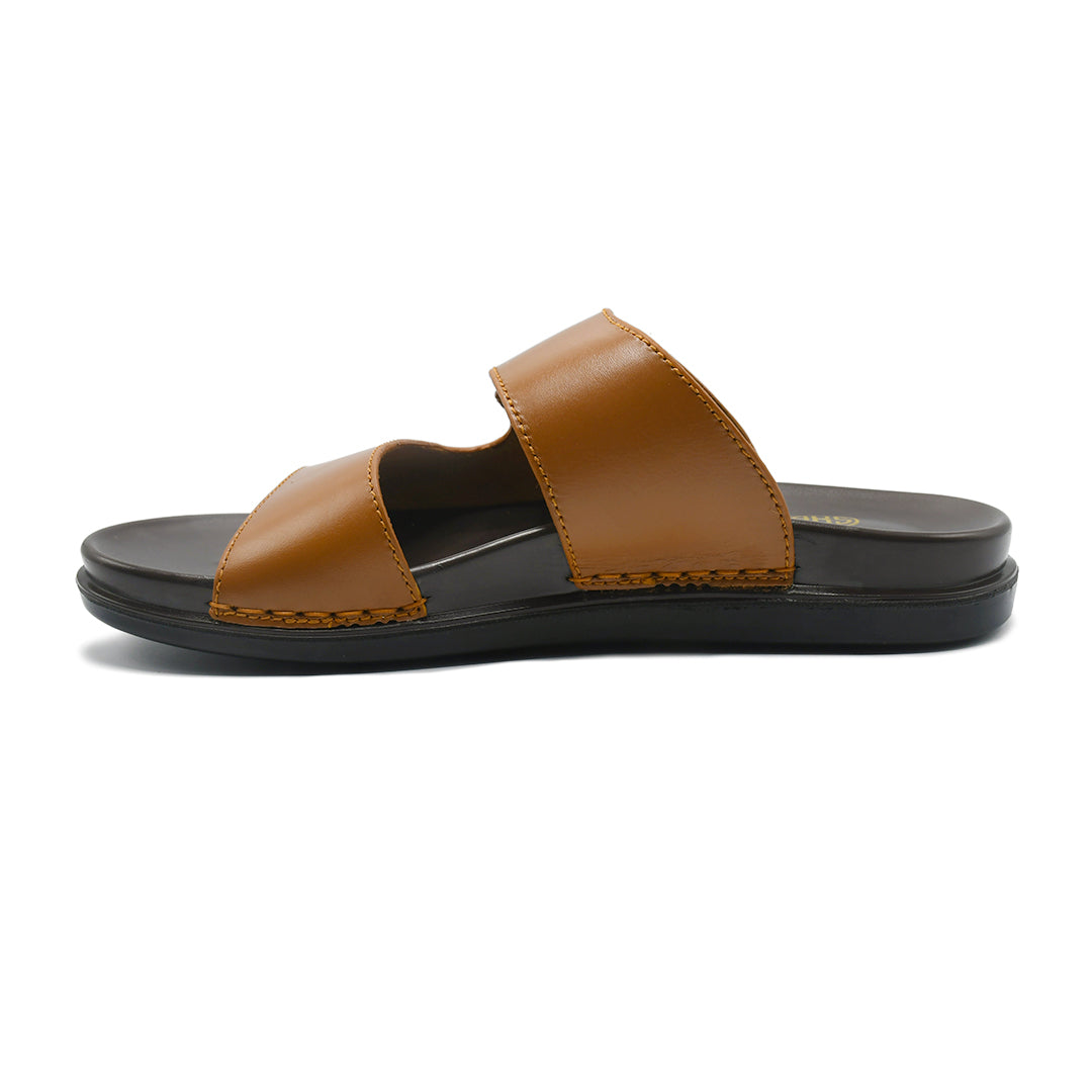 LEATHER SLIPPER - AR-006 TAN