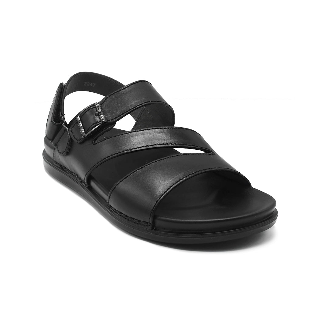 LEATHER SANDAL - AR-104 BLACK