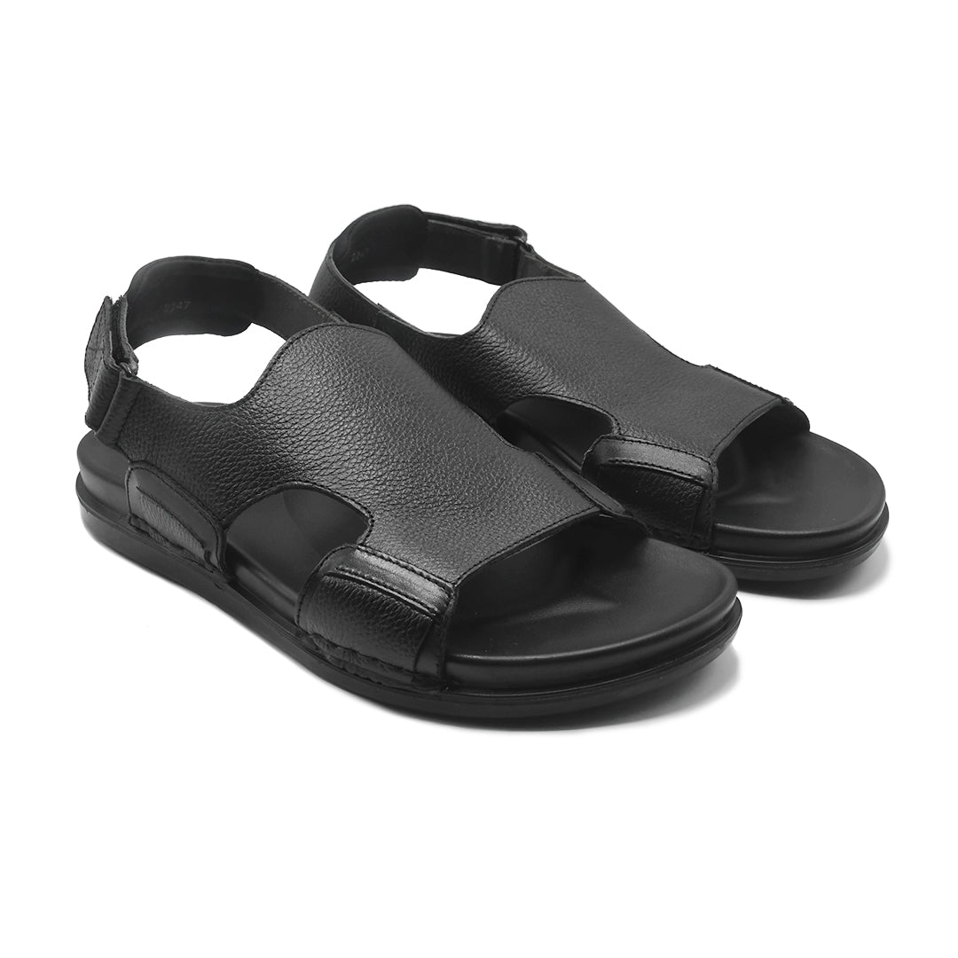LEATHER SANDAL - AR-105 BLACK