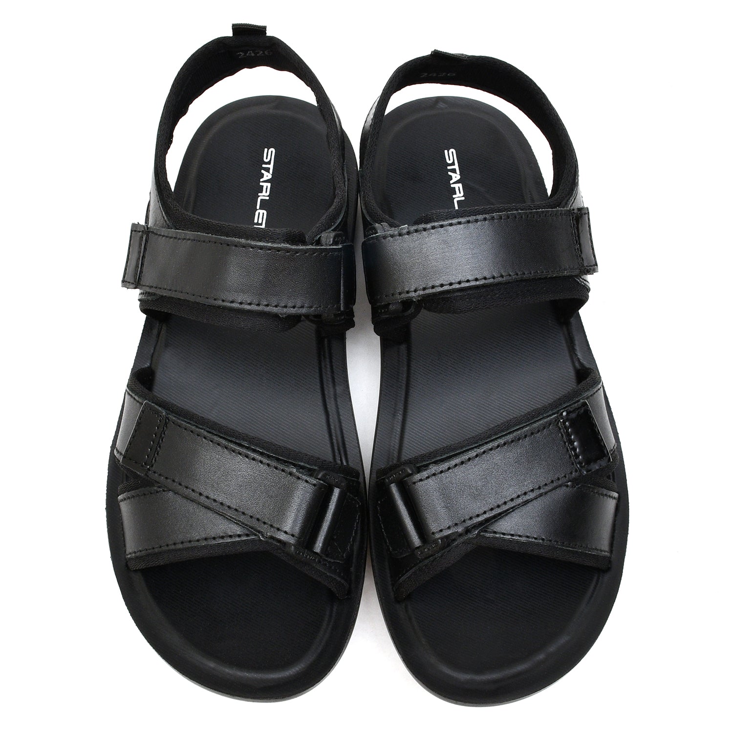 LEATHER SANDAL - AK-110 BLACK