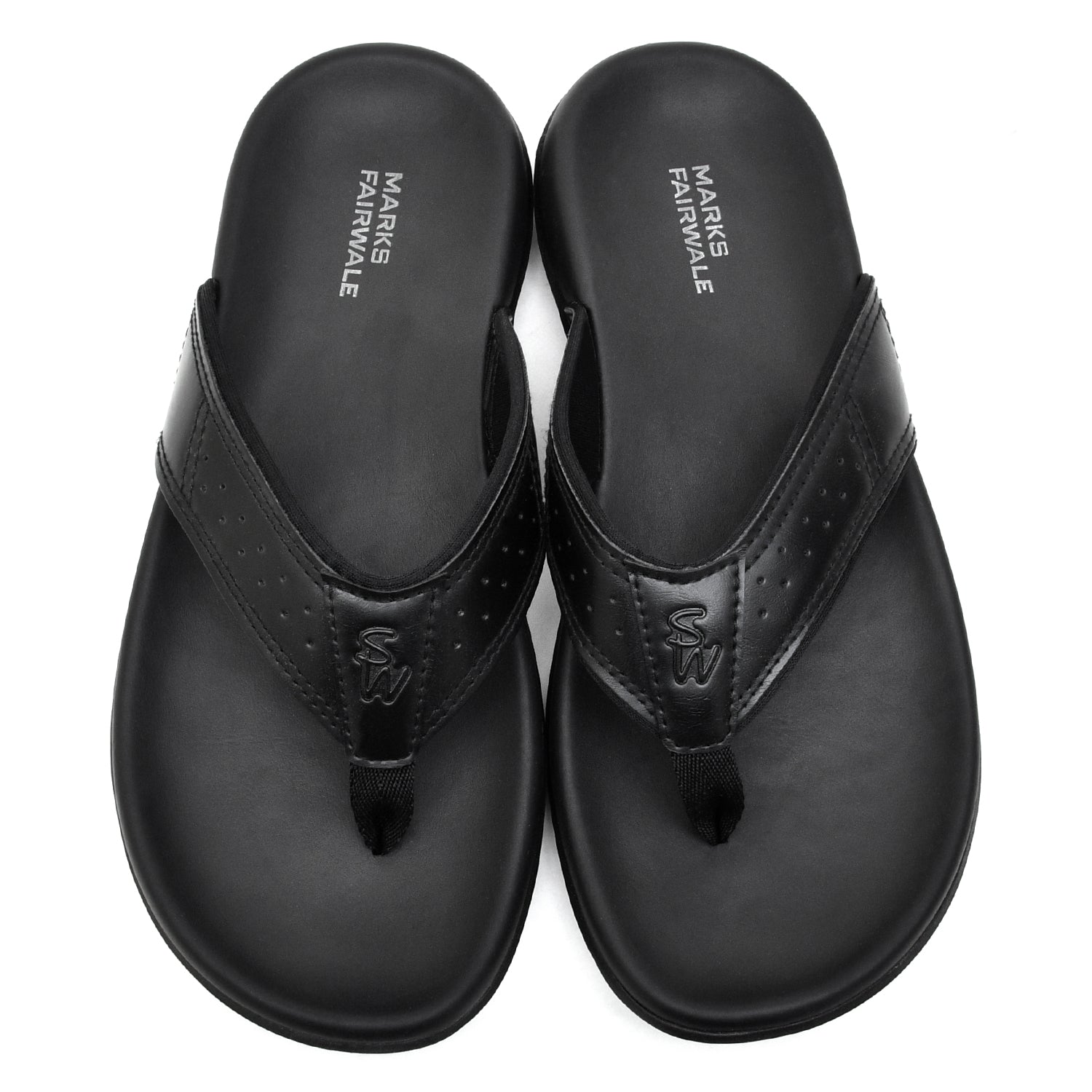 LEATHER SLIPPER - ANG-0036 BLACK