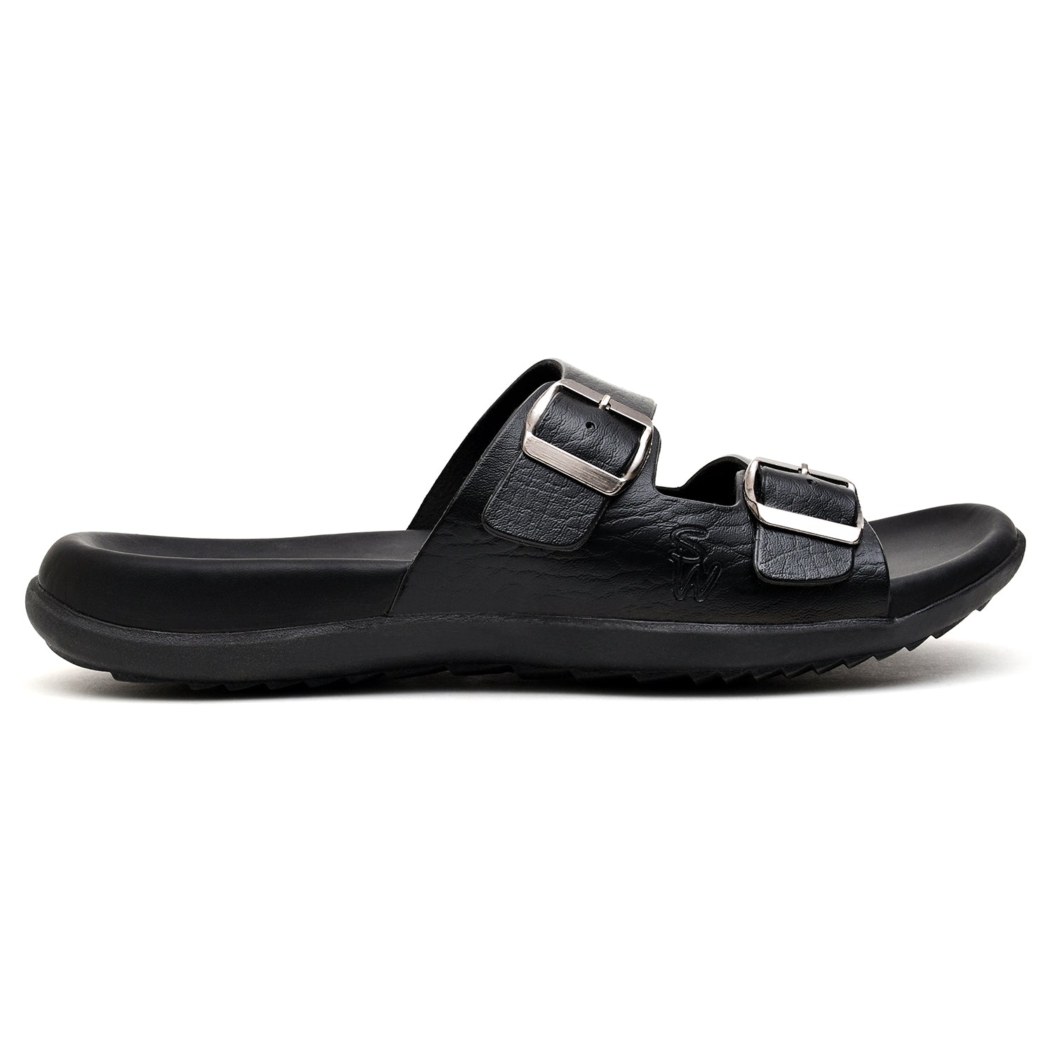 LEATHER SLIPPER - ANG-0037 BLACK