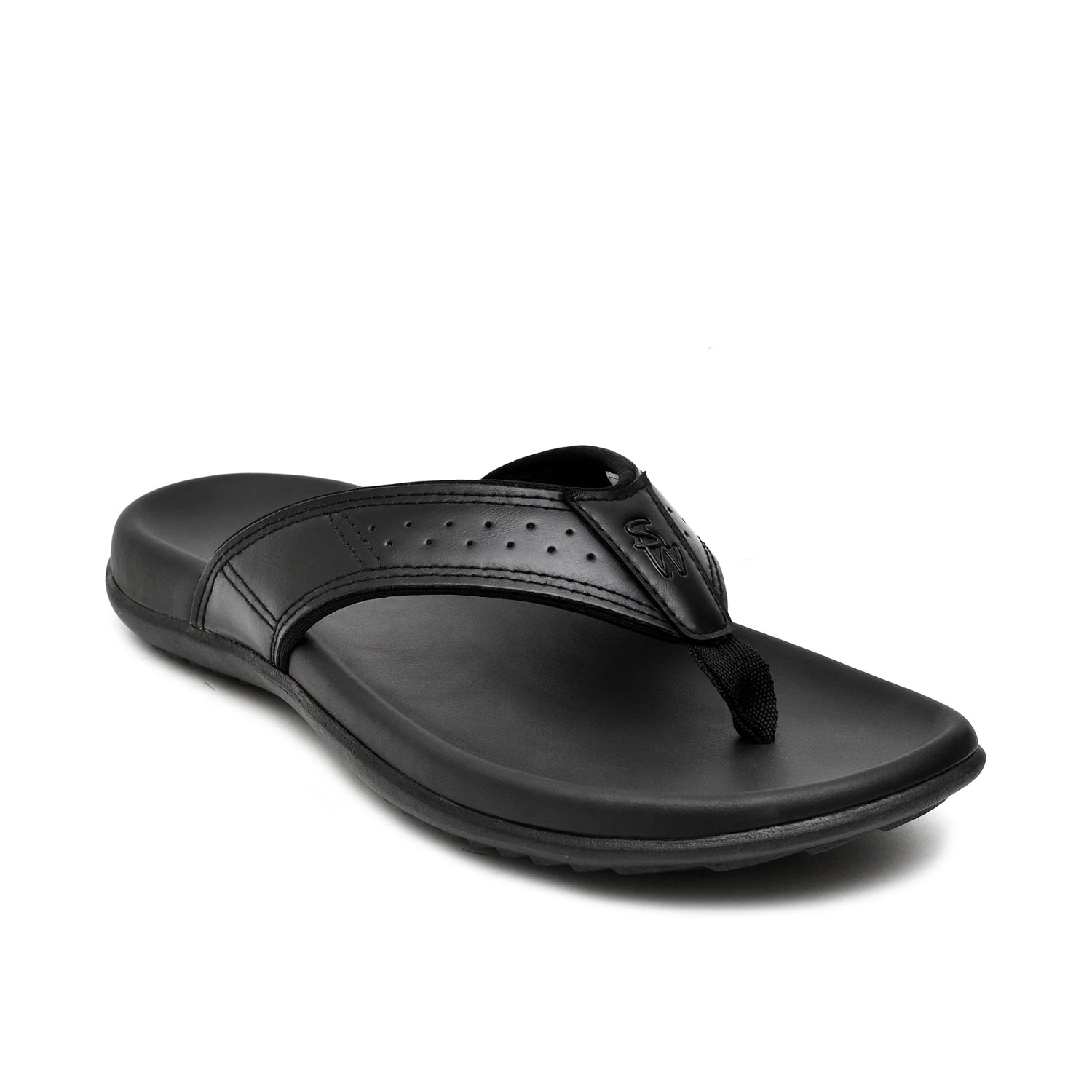 LEATHER SLIPPER - ANG-0036 BLACK