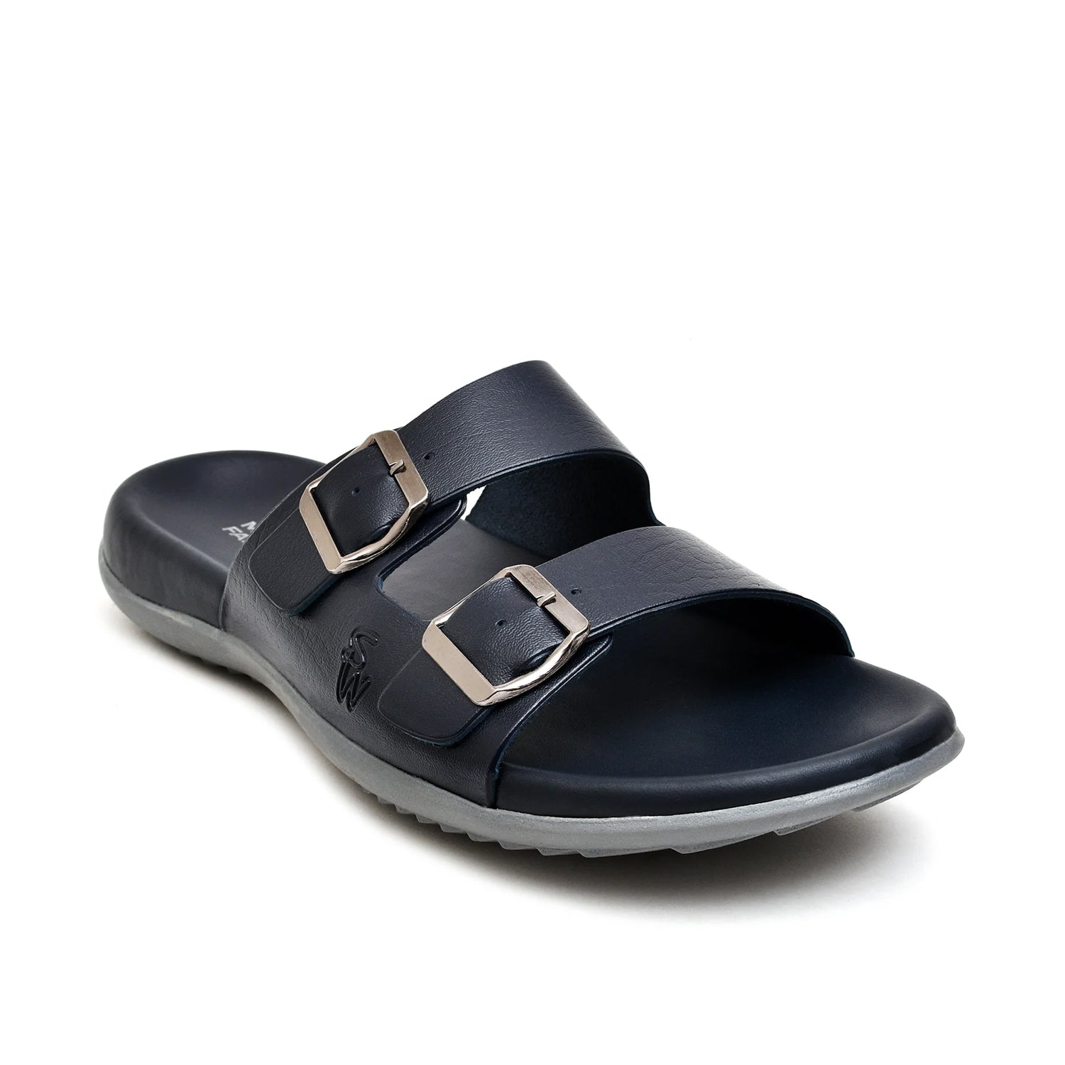 LEATHER SLIPPER - ANG-0037 NAVY