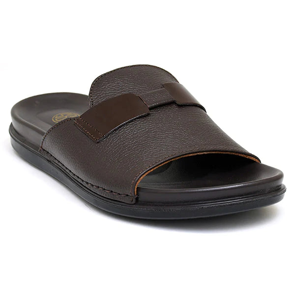 LEATHER SLIPPER - AR-004 BROWN