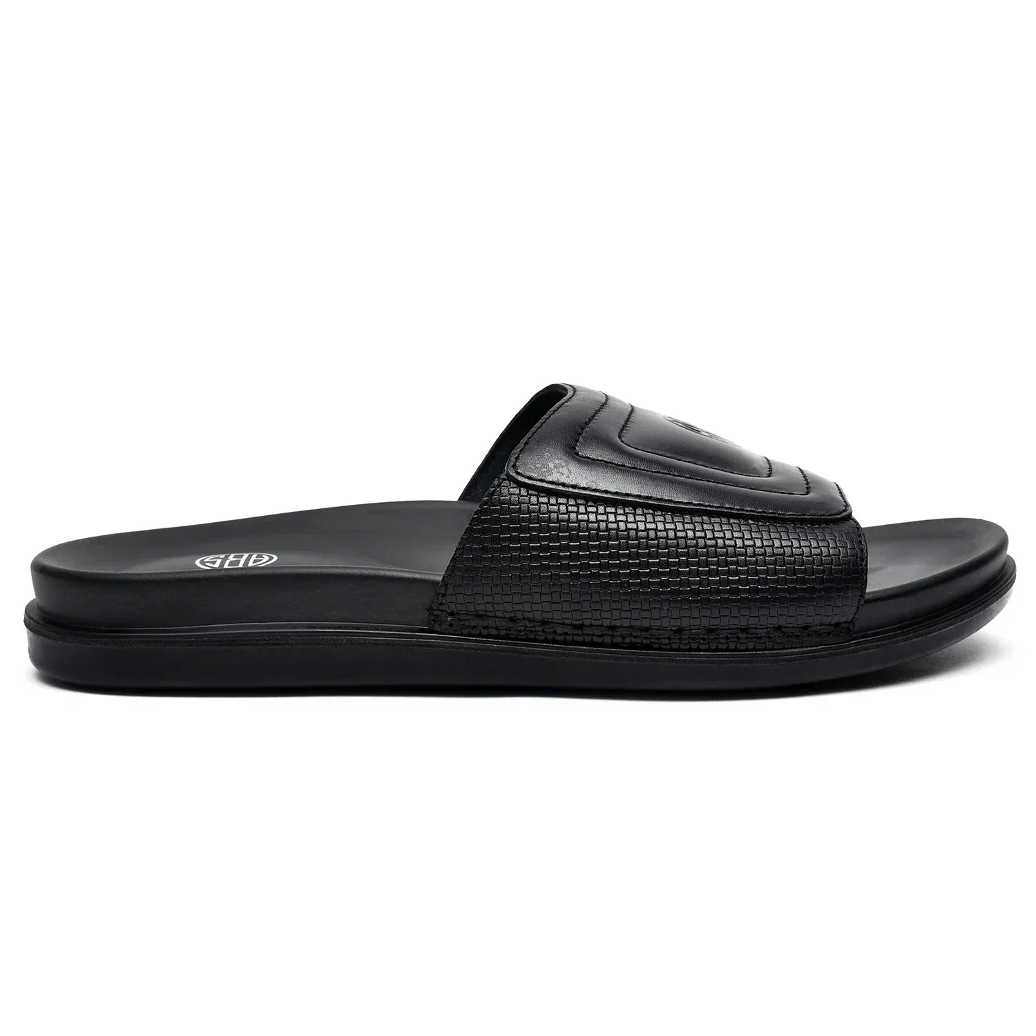 LEATHER SLIPPER - AR-016 BLACK
