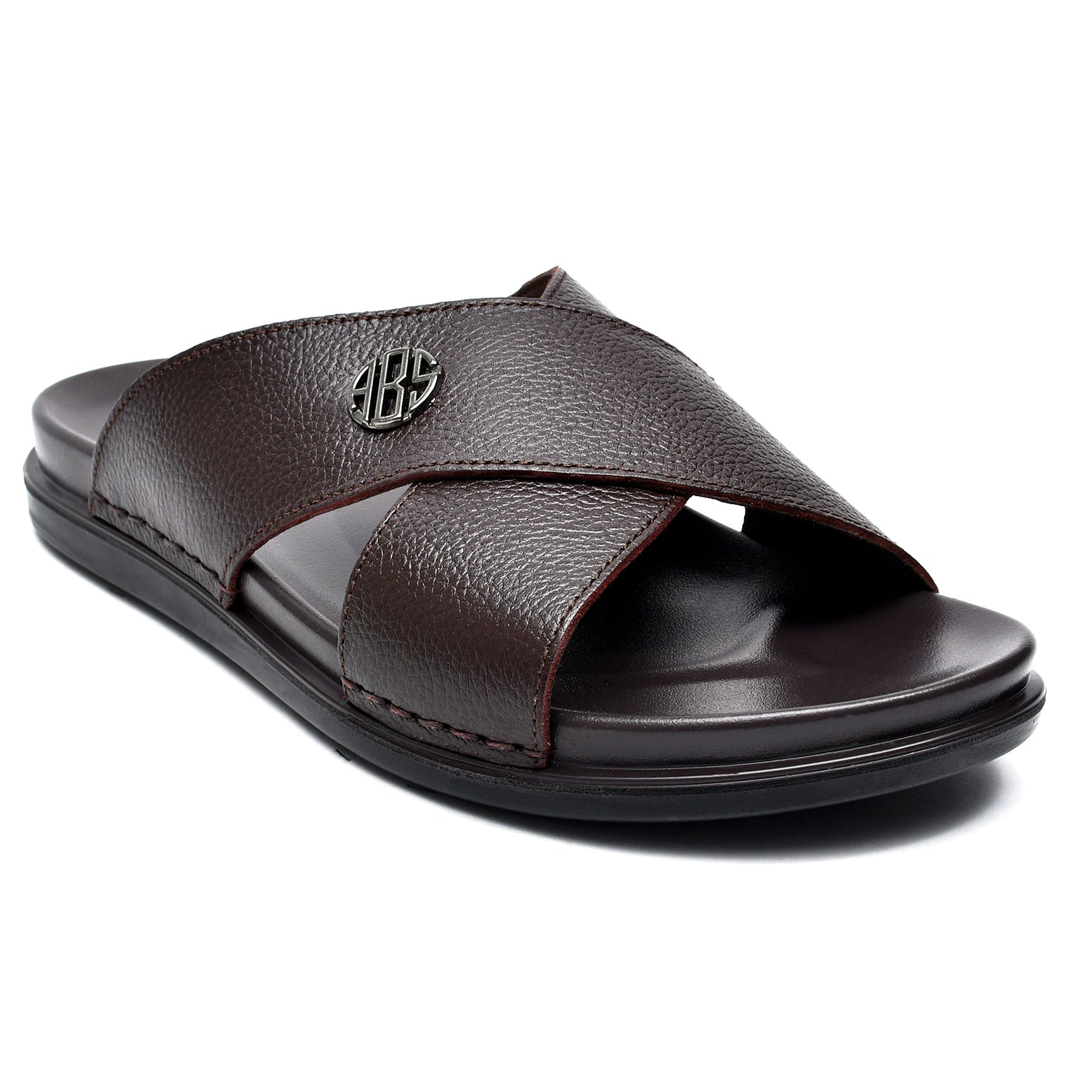 LEATHER SLIPPER - AR-017 BROWN