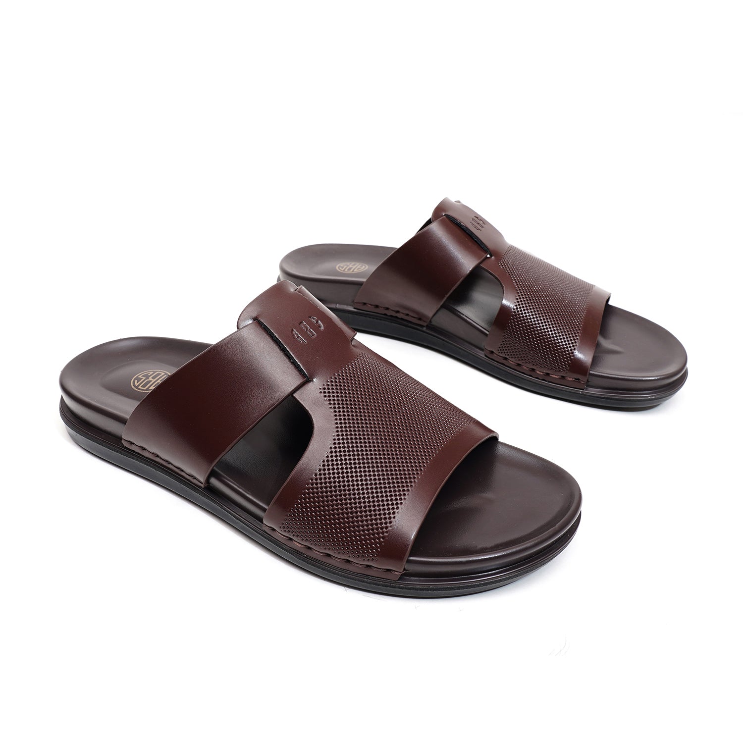 LEATHER SLIPPER - AR-021 BROWN