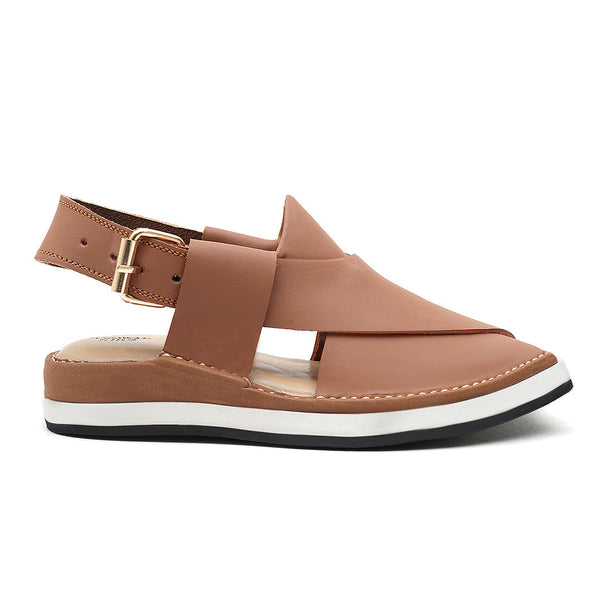 LEATHER PESHAWARI CHAPPAL - ATC0001 - TAN