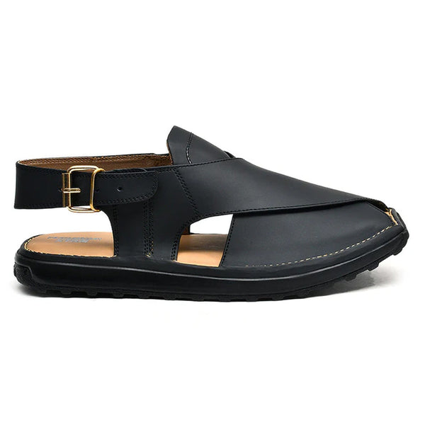 LEATHER PESHAWARI CHAPPAL - ATG0001 - BLACK