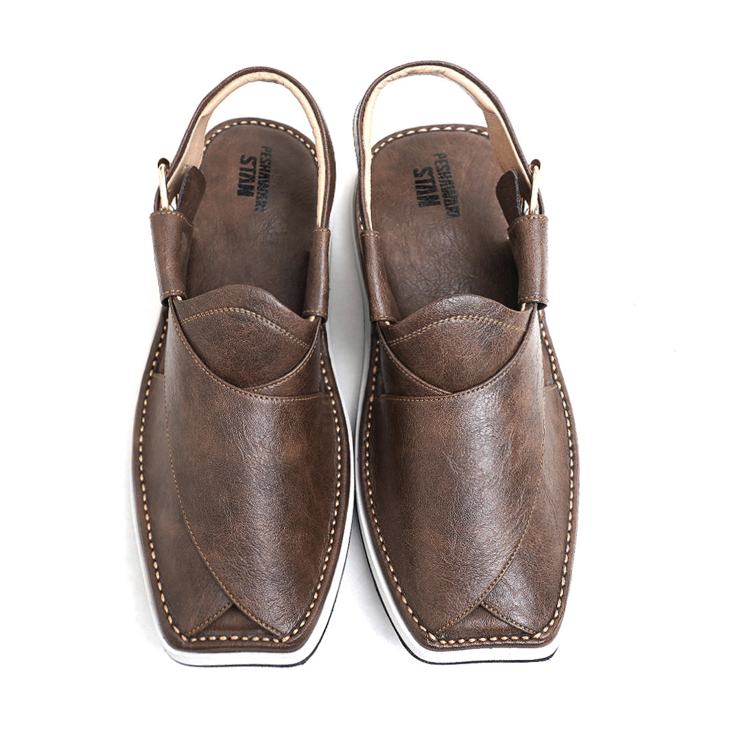 LEATHER PESHAWARI CHAPPAL - ATG0009 - BROWN