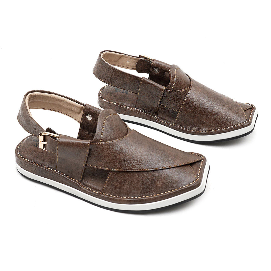 LEATHER PESHAWARI CHAPPAL - ATG0009 - BROWN