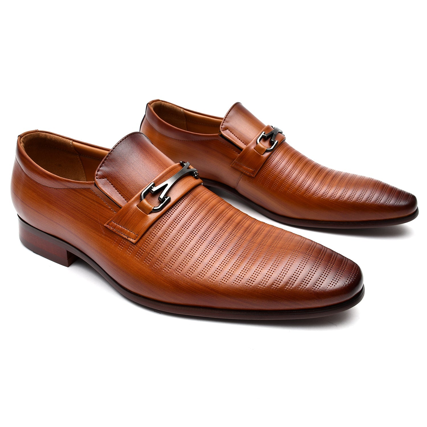 LEATHER SHOES - B138-6 BROWN