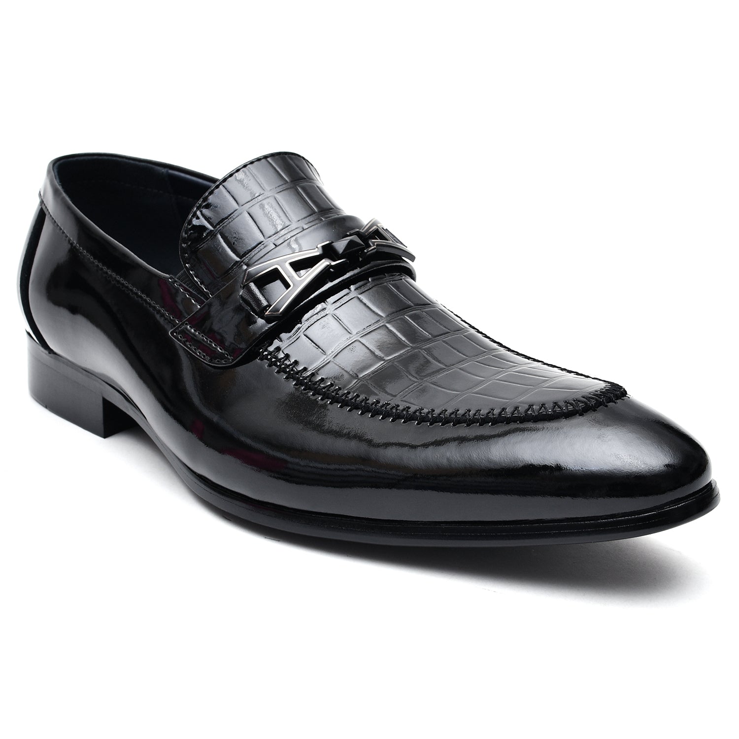 LEATHER SHOES - B831-2 BLACK