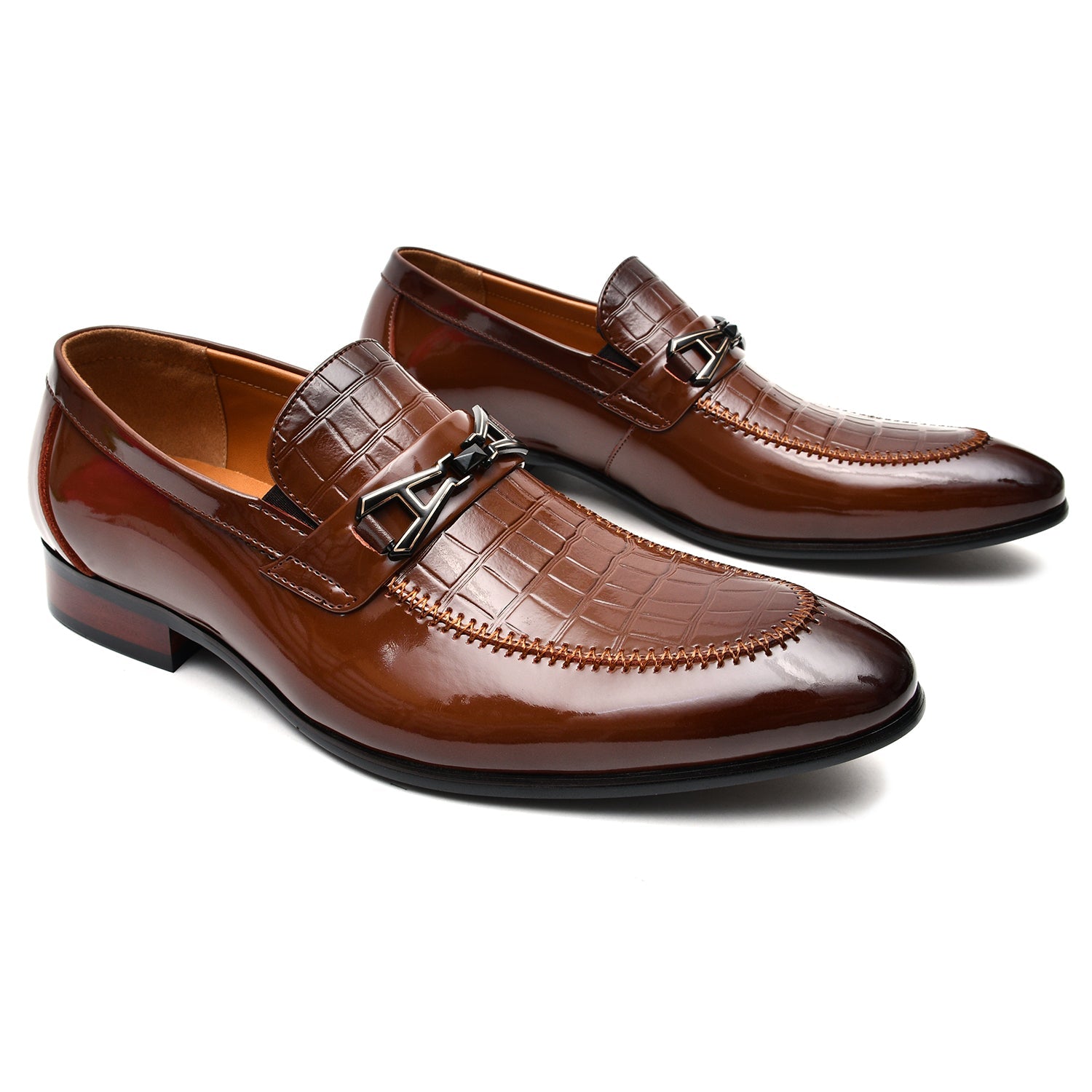 LEATHER SHOES - B831-2 KHAKI