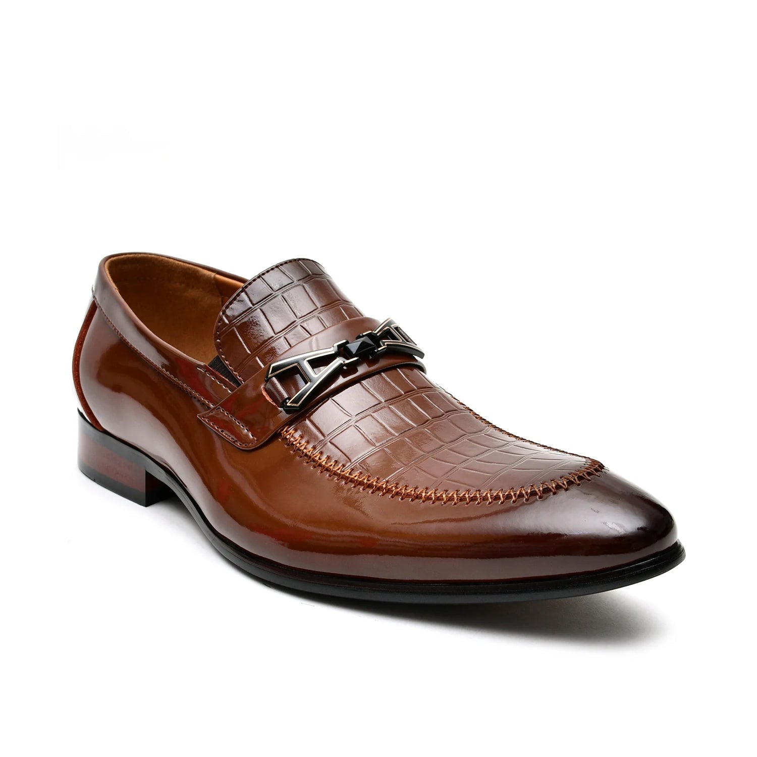 LEATHER SHOES - B831-2 KHAKI