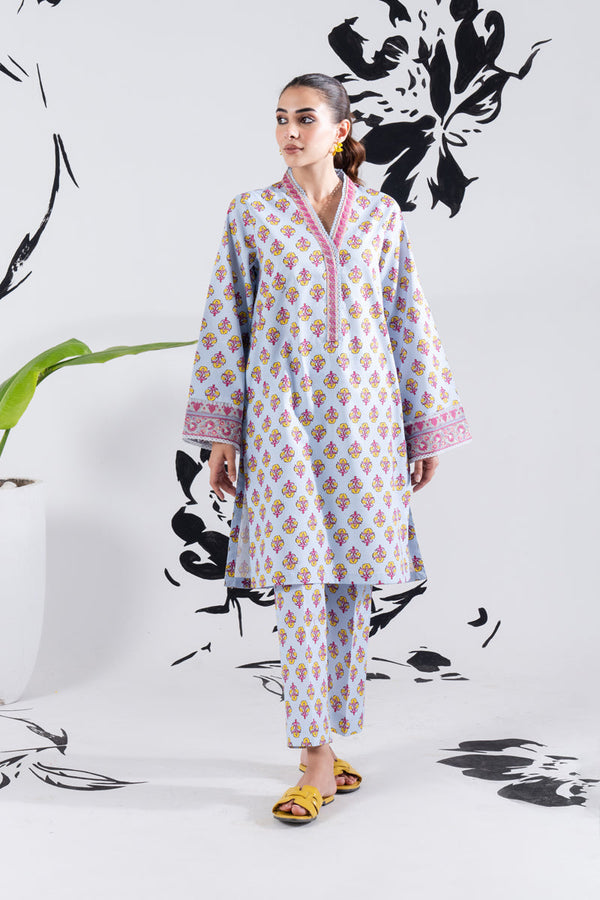 2 PIECE - PRINTED LAWN SUIT - GLV2-07