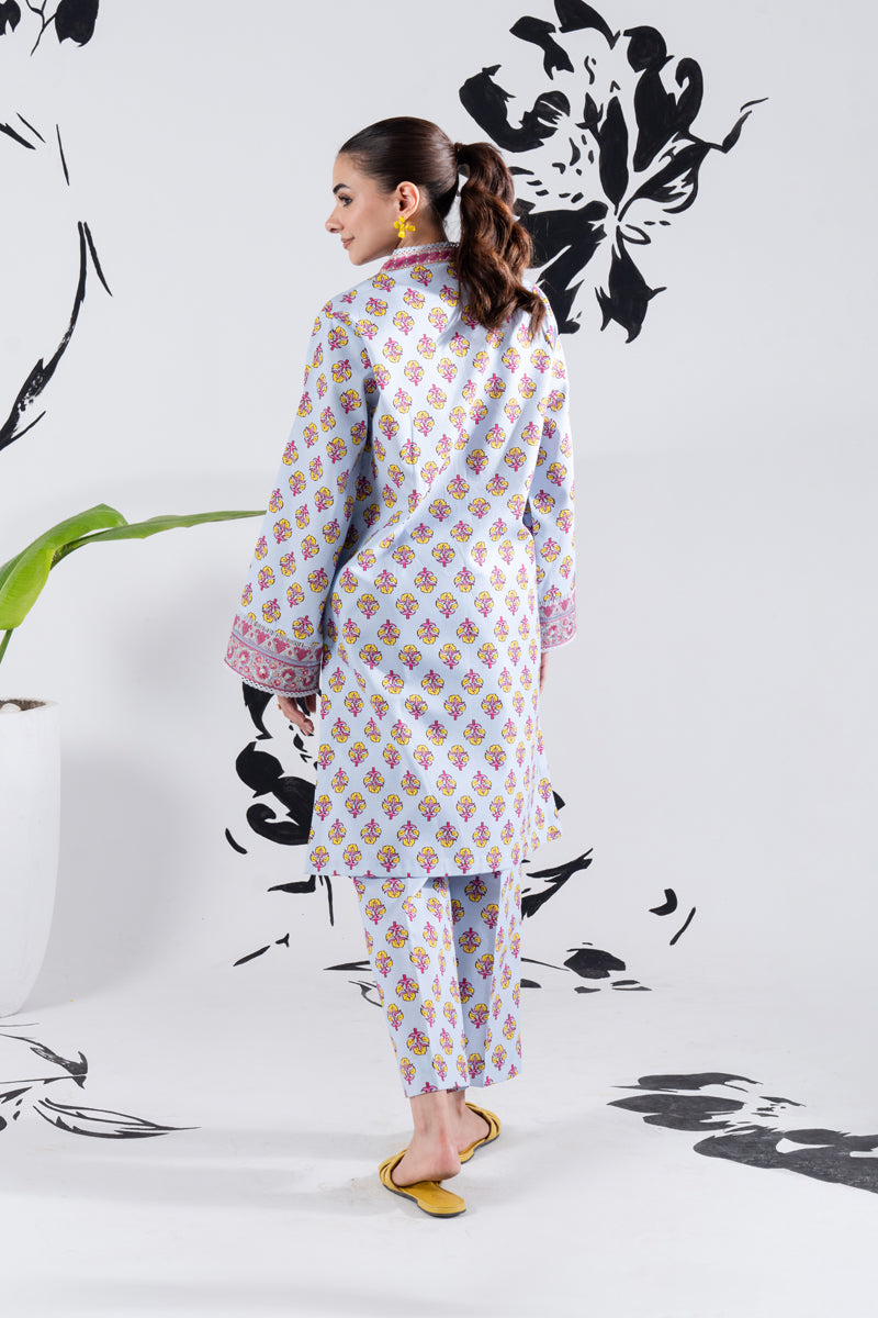 2 PIECE - PRINTED LAWN SUIT - GLV2-07