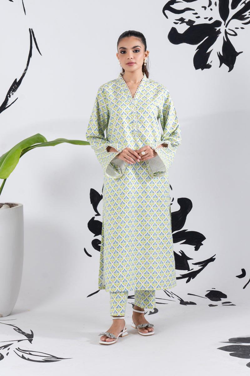 2 PIECE - PRINTED LAWN SUIT - GLV2-10