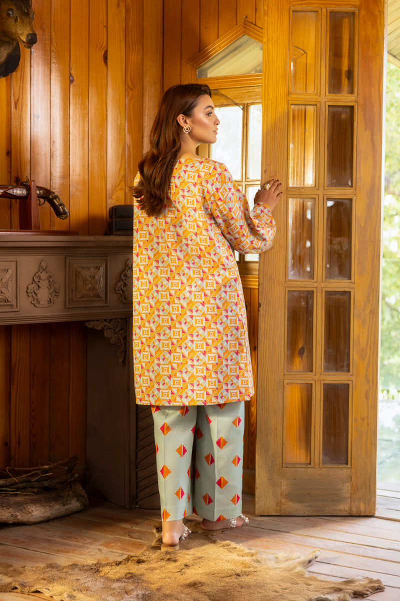 2 PIECE - PRINTED KHADDAR SUIT - MSV1-03