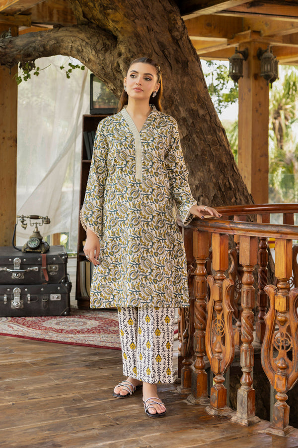 2 PIECE - PRINTED KHADDAR SUIT - MSV1-05