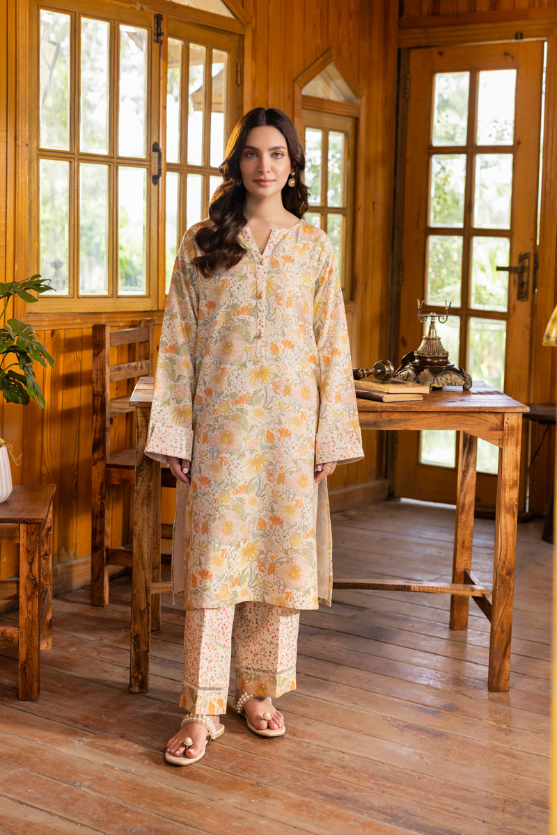 2 PIECE - PRINTED KHADDAR SUIT - MSV1-07