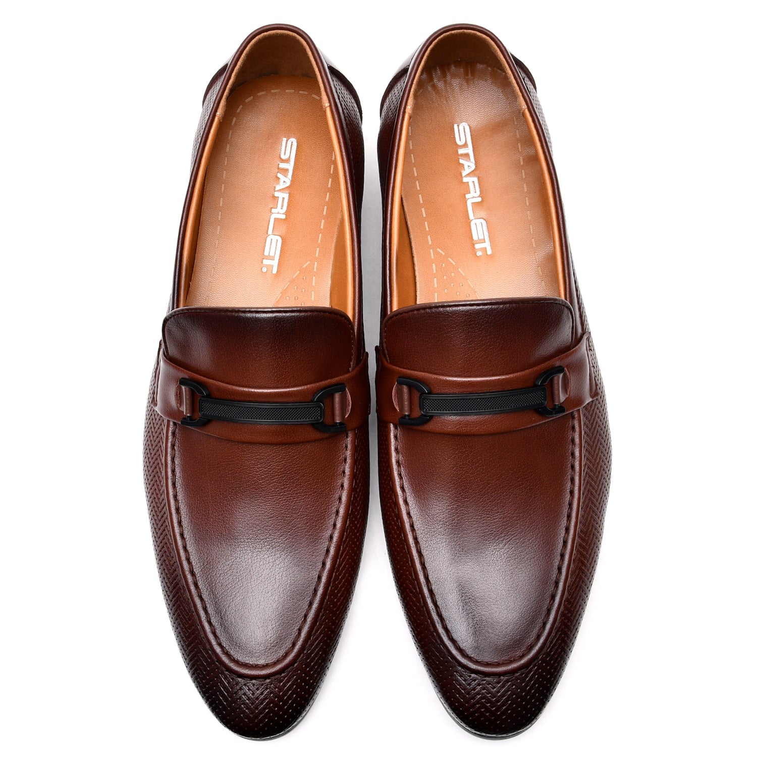 LEATHER SHOES - BK7378-10 BROWN