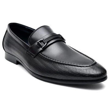 LEATHER SHOES - BK7378-10 BLACK