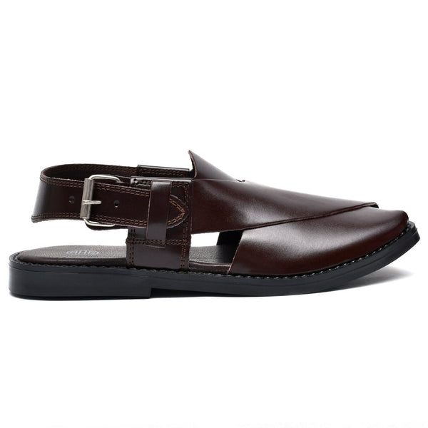 LEATHER PESHAWARI CHAPPAL - CD-08 BROWN